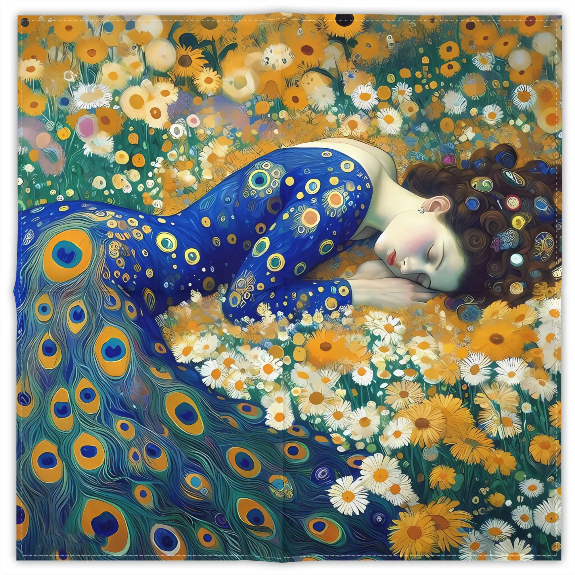 

Gustav Klimt Painting Art Fashion Square Scarf Decorative Polyester Printed Daily