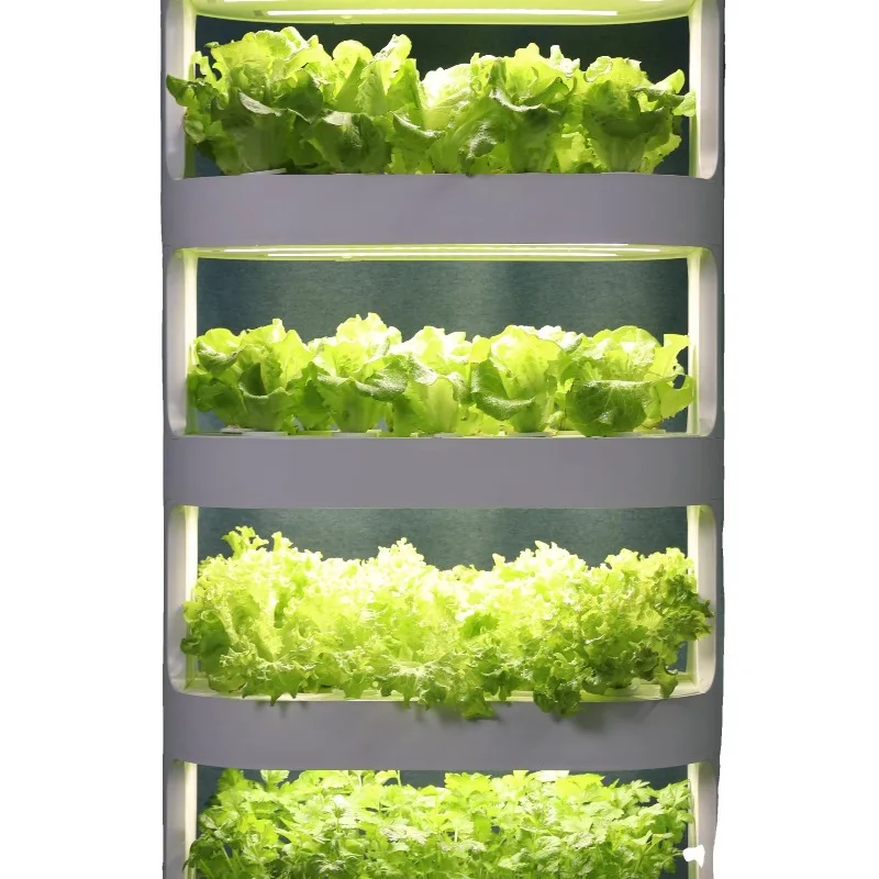 Sistema de Cultivo de Microvegetales para Cocina, Torre de Cultivo de Vegetales con Lámpara de Cultivo Inteligente