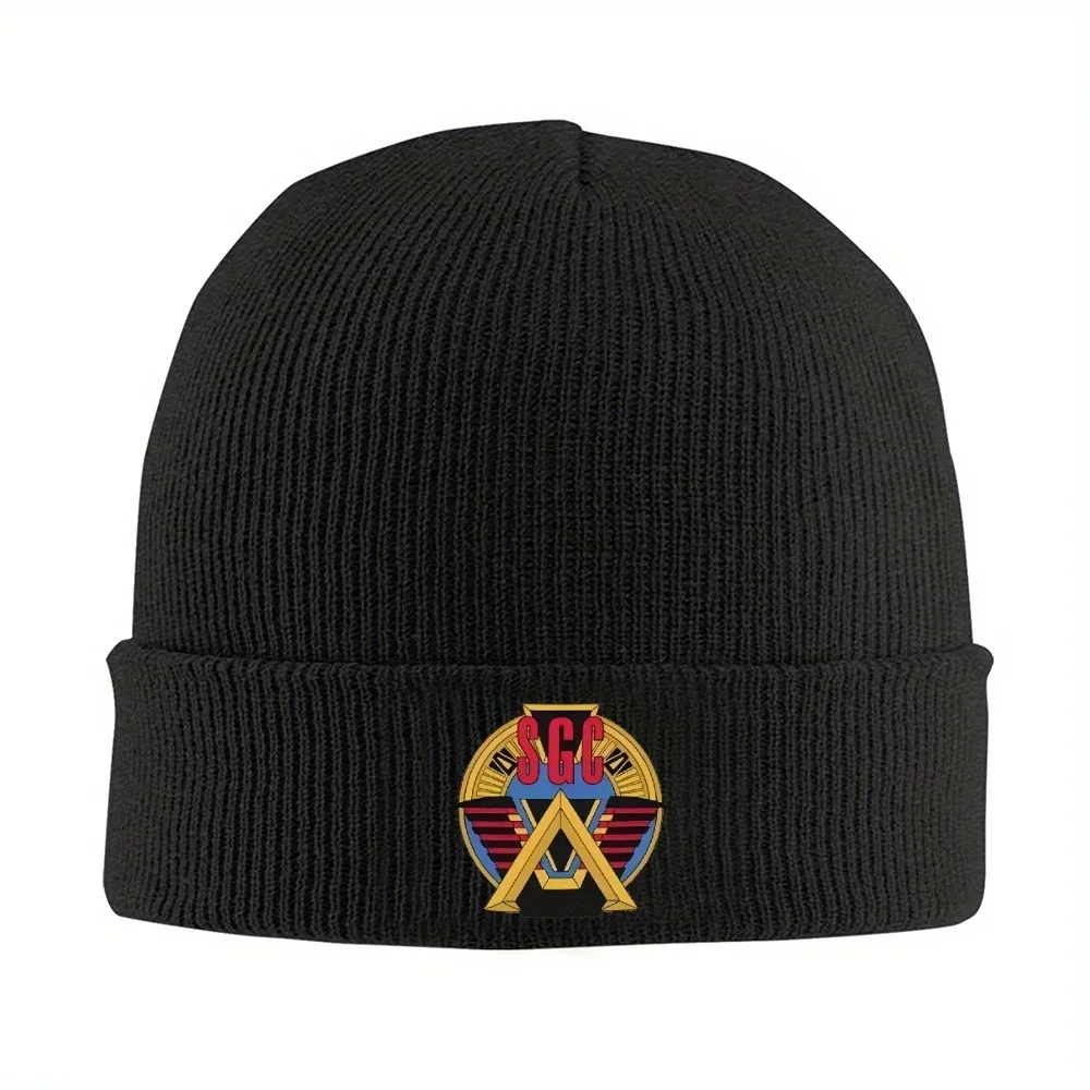 2026 1pc Stargate Command Knitted Hat Women's Men's Skullies Beanies Autumn Winter Hats Acrylic SGC Logo Casual Melon Cap