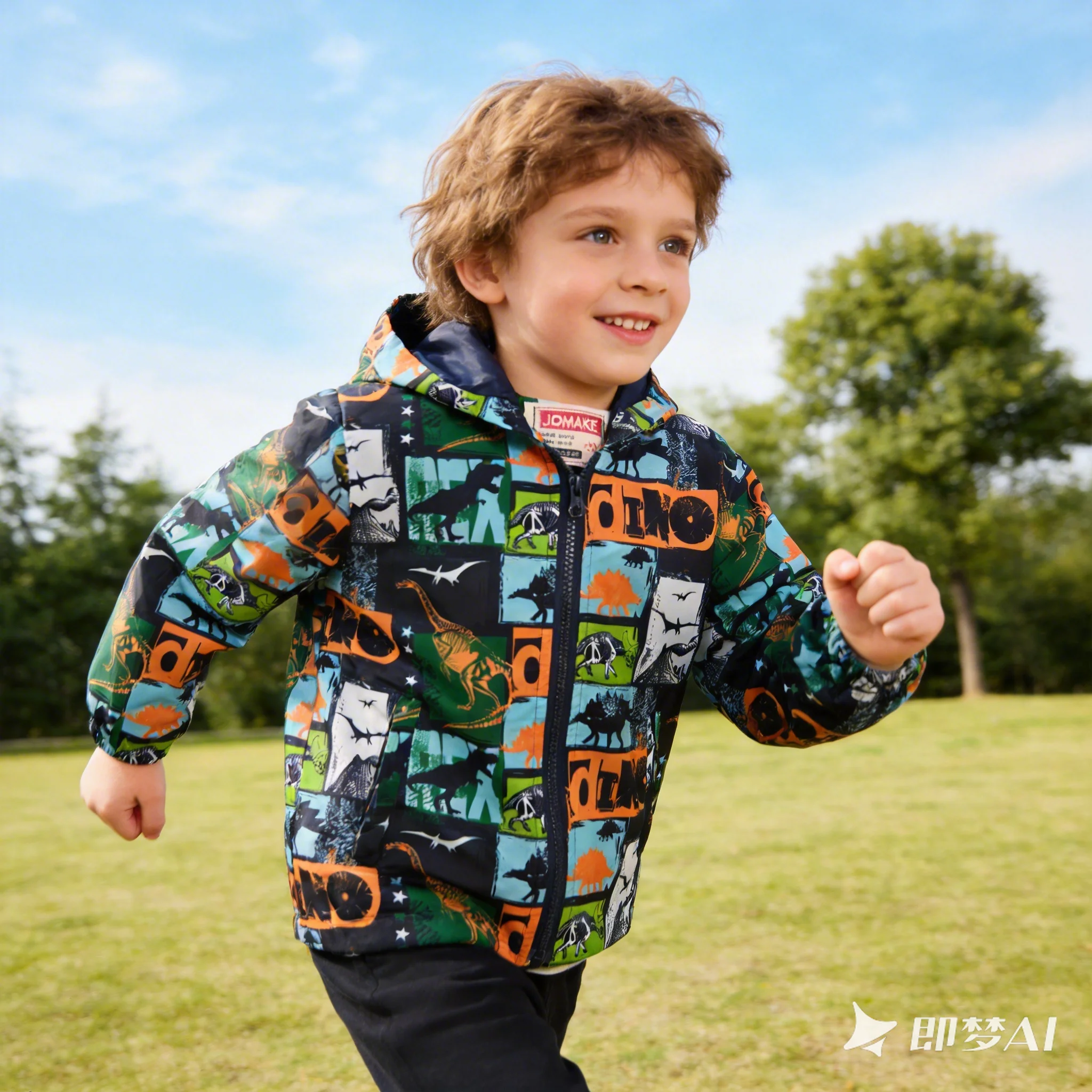 Spring and Autumn New Boys' 1-7 Year Old Fashionable Lightweight Hat Jacket Small Coat Children's Clothing