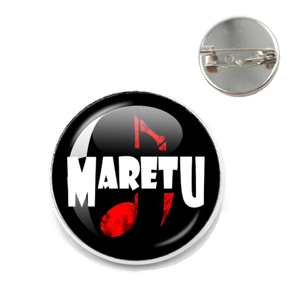 أنا أحب Maretu القلب نمط دبوس معدني الموسيقية ملاحظة الزجاج جولة بروش ظهره شارة ديكور المشجعين الإبداعية جمع الموسيقى هدية #3