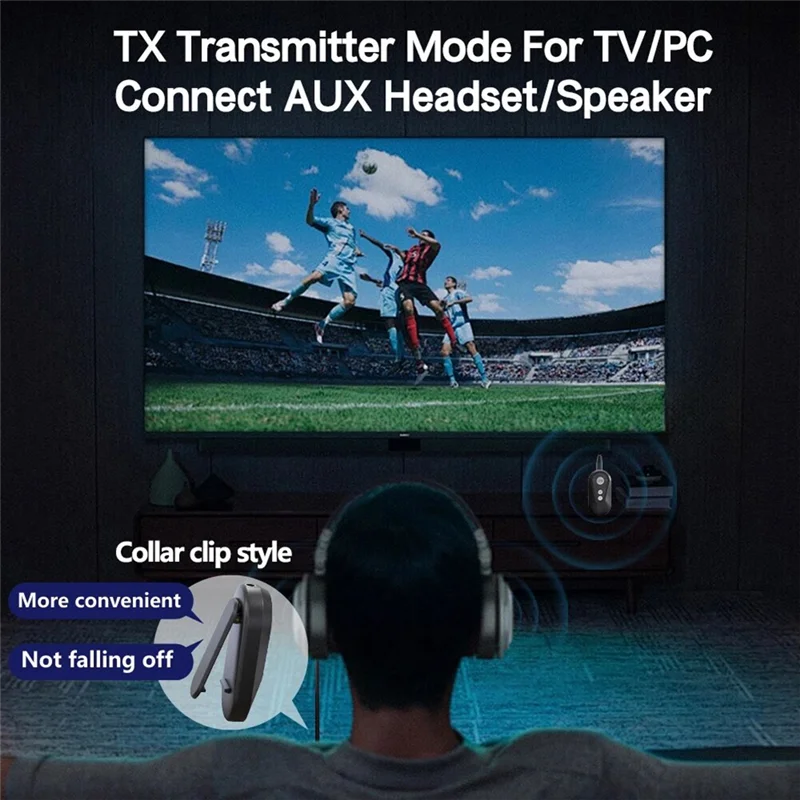 LE Bluetooth Audio Transmitter Receiver V5.4 LC3 Hifi Music Adapter For Headphones TV Bluetooth Speaker 3.5Mm Jack-ABVK