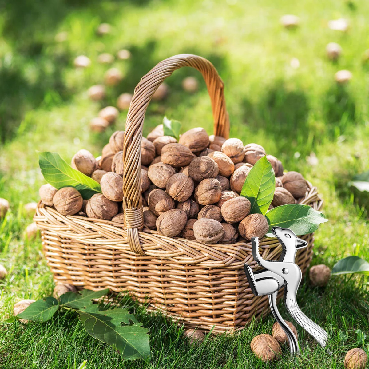 

Walnut Clip Squirrel Shape Nut Plier Zinc Alloy Thickened Non-Slip Handle High-Density Teeth Kitchen Nuts Sheller Tool For