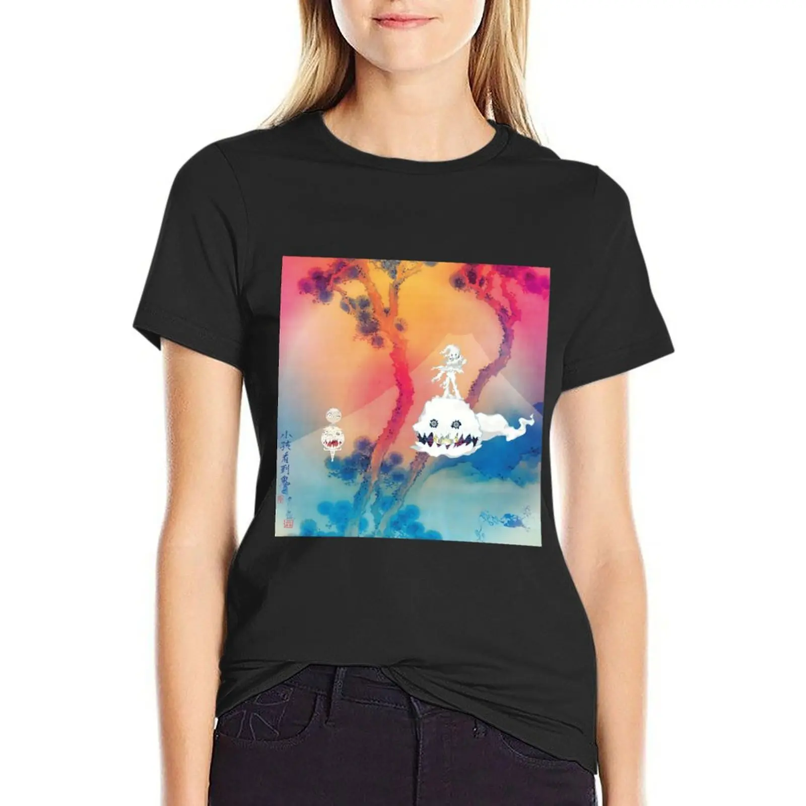 

kids see ghosts \t \t T-Shirt anime clothes sports fans hippie clothes tops tshirts for Women