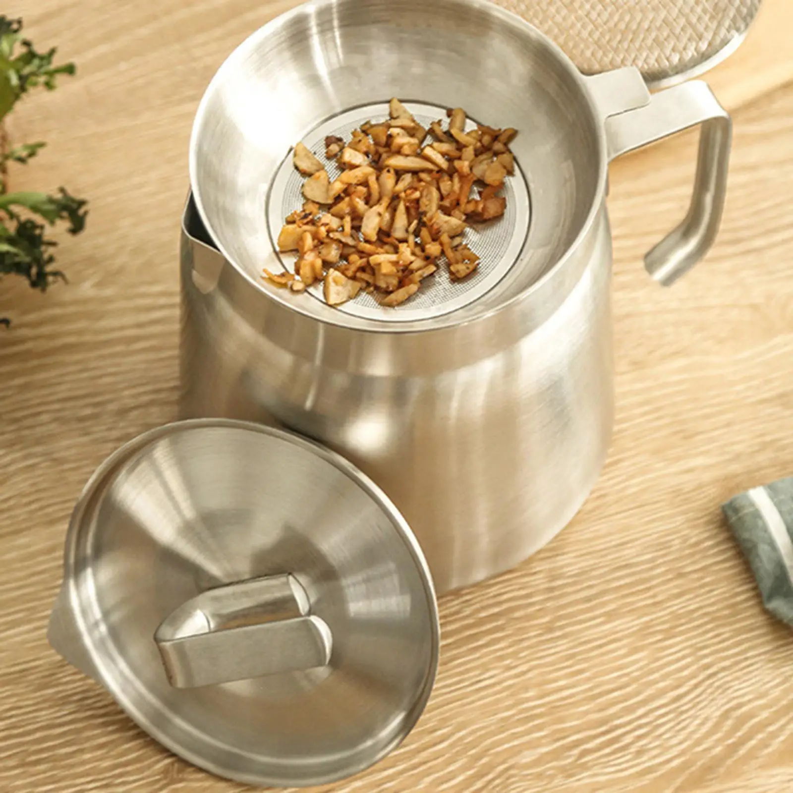 Oil Strainer Pot with Frying Basket with Filter Portable Deep Frying Pot