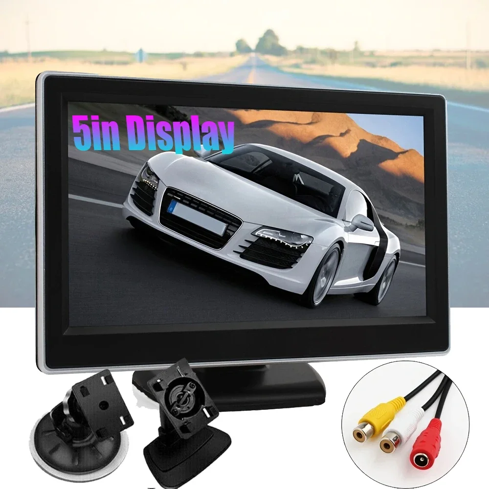 

5inch Car Rear View Monitor Inside Parking Backup Monitor with Suction Cup and Bracket for MPV SUV