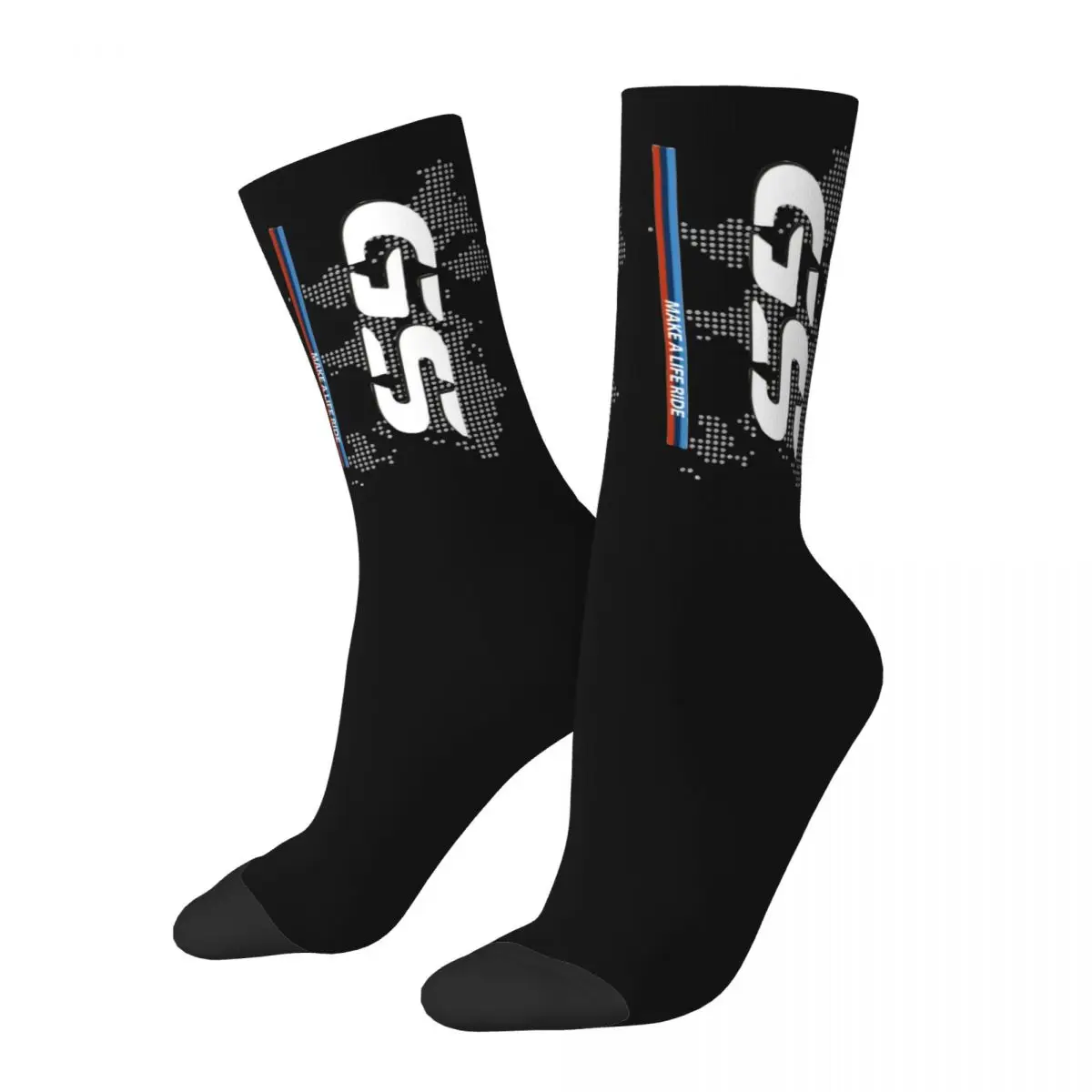 New Male Men Socks Casual GS World Map Sock Motocross Race Skateboard Women's Socks Spring Summer Autumn Winter