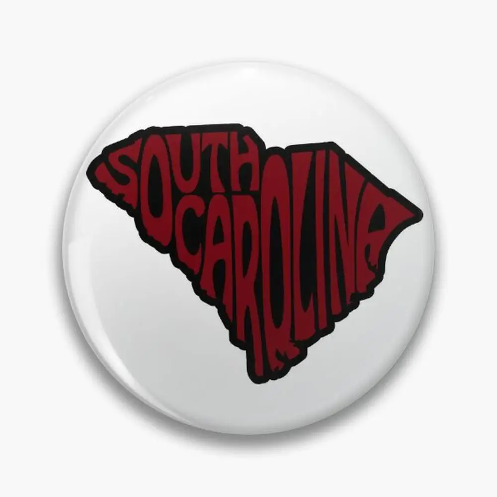 South Carolina Black w/Maroon Letters Pin Buttons Brooches  Jewelry Accessory Customize Brooch Fashion Lapel Badges