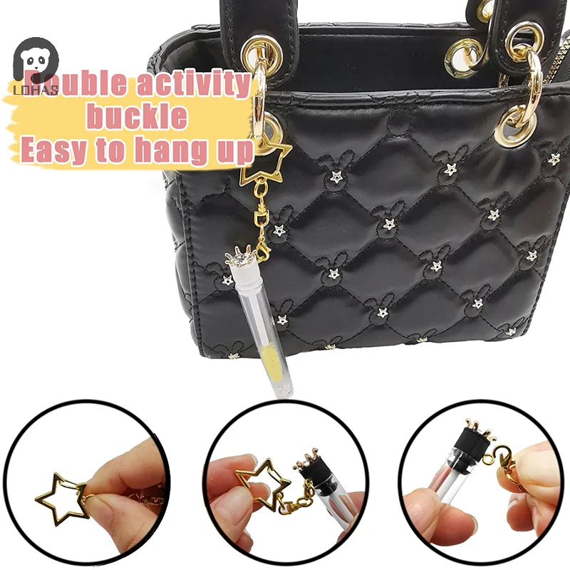 Brosse à cils en Tube de couronne de diamant, brosse à sourcils, brosse de maquillage réutilisable, anti-poussière, outil d'extension de cils, tige en cristal, 1 pièces