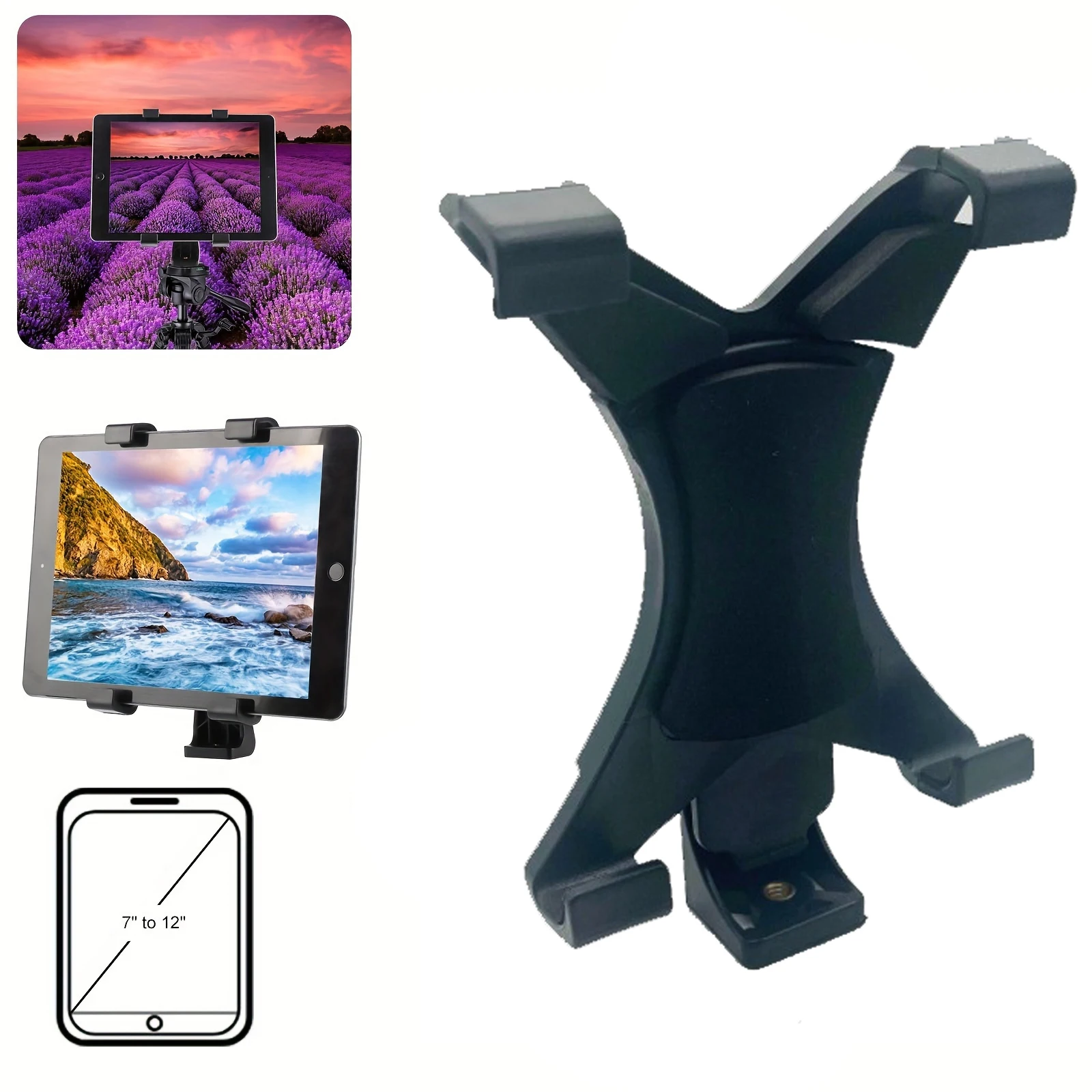 

Универсальное крепление для штатива для планшета, 360° ° Вращающийся кронштейн, регулируемый эластичный зажим для телефона, для iPad, IPhone, Samsung Galaxy