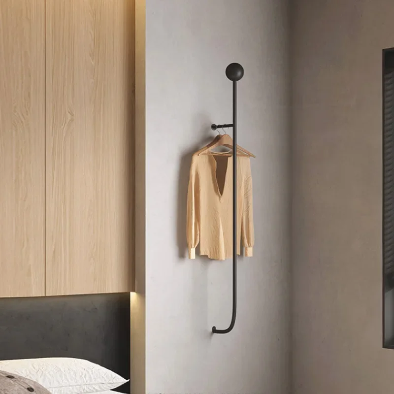 Designer hanger, wall punched vertical hanging bedroom small simple hanger