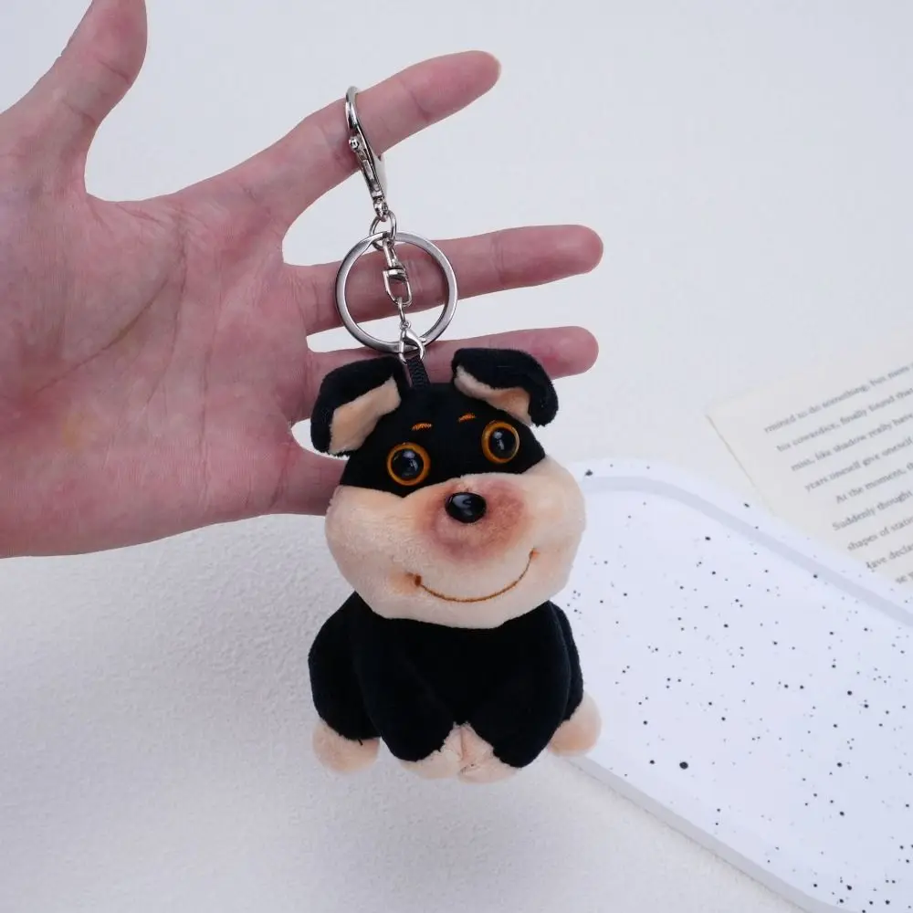 Creative Bees Themed Dog Keychain Soft Cute Bees Dog Pendant PP Cotton Filling Stuffed Animal Handbag Hanging Ornament