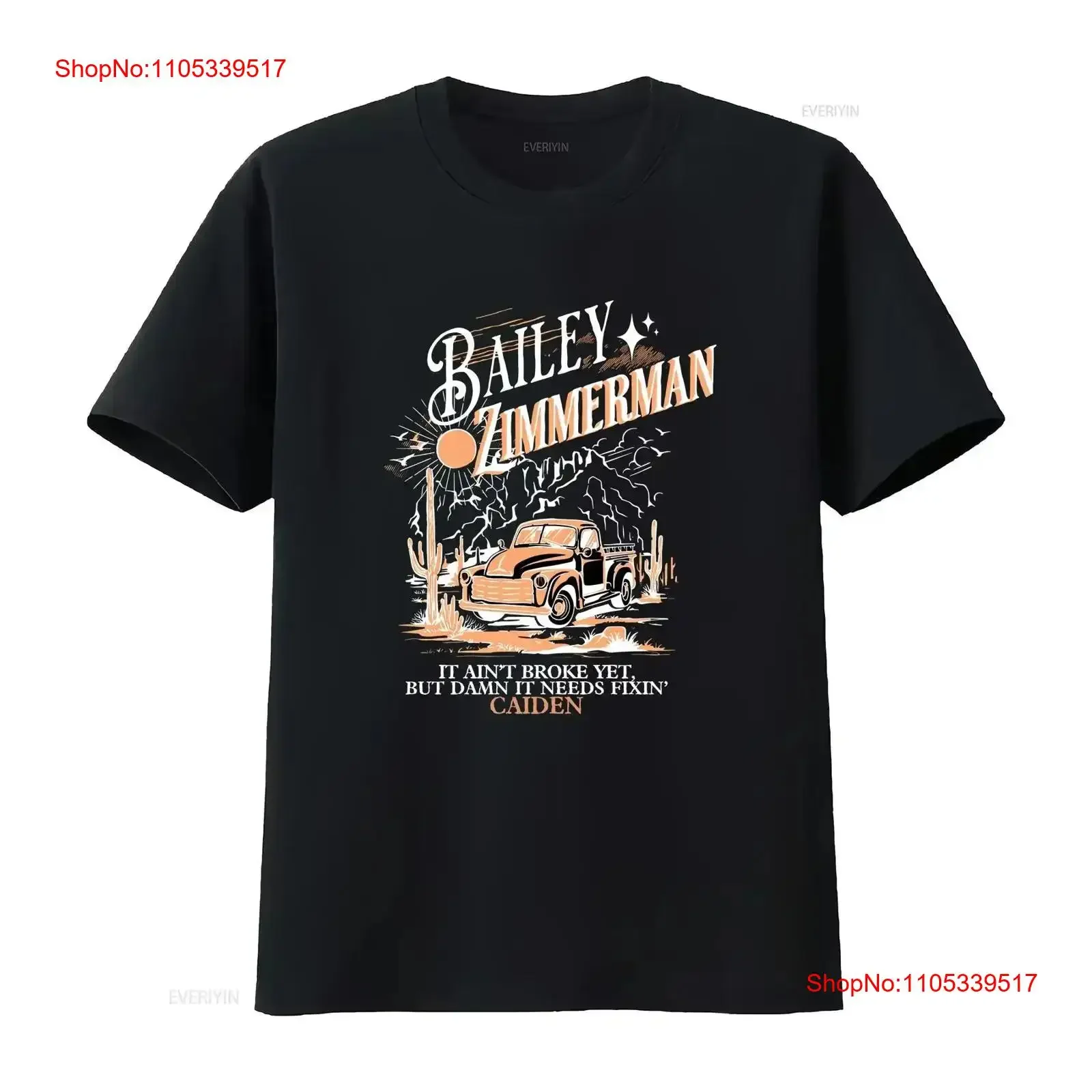 NEW Bailey Zimmerman T shirt black Short sleeve S 5Xl fan YY1200 vintage Washed Slightly Versatile Soft streetwear  vintage