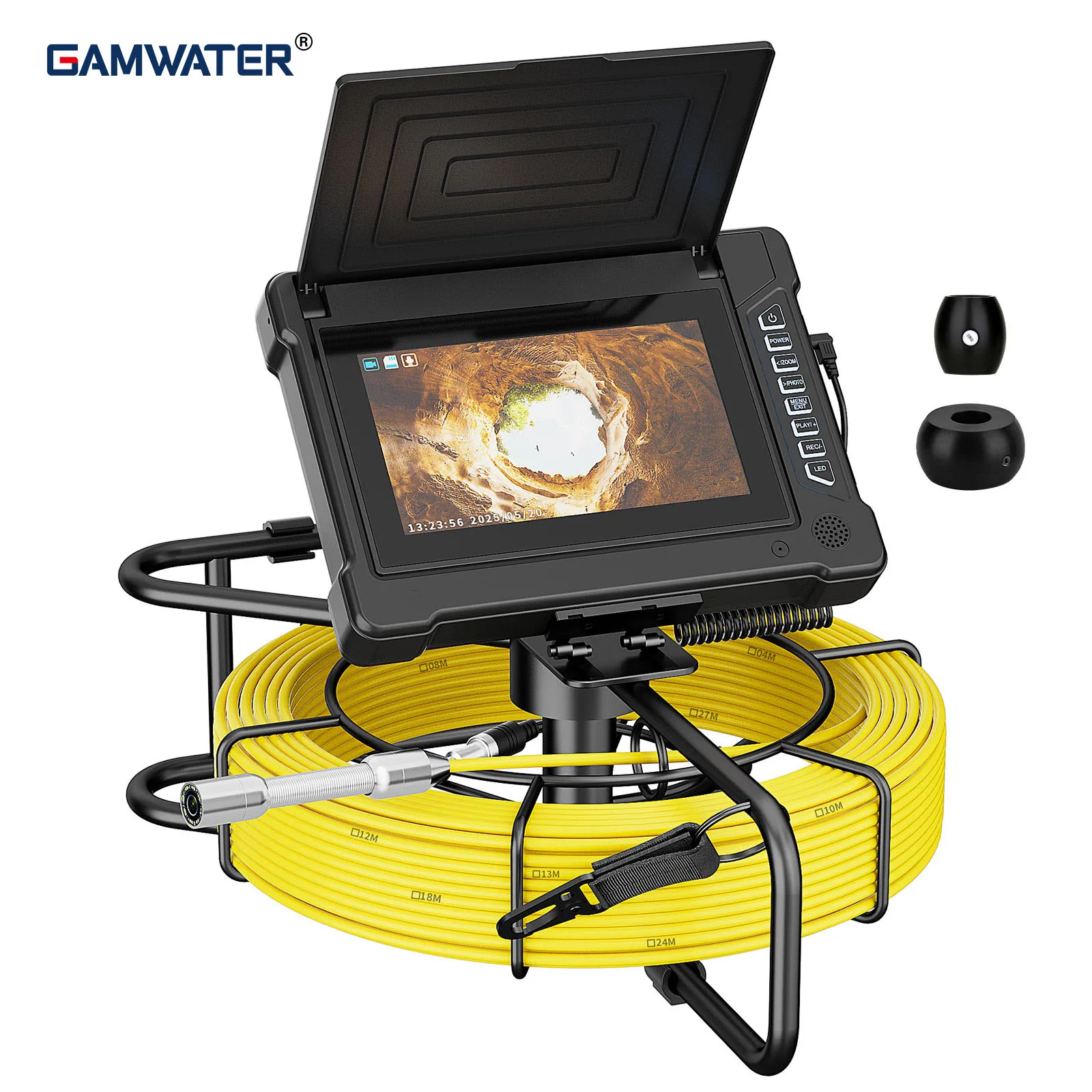 

Sewer Pipe Inspection Camera- AHD 1080P, 20X Zoom, DVR Recording, 12 LED Lights, 16GB TF Card for Sewer Pipe Inspection
