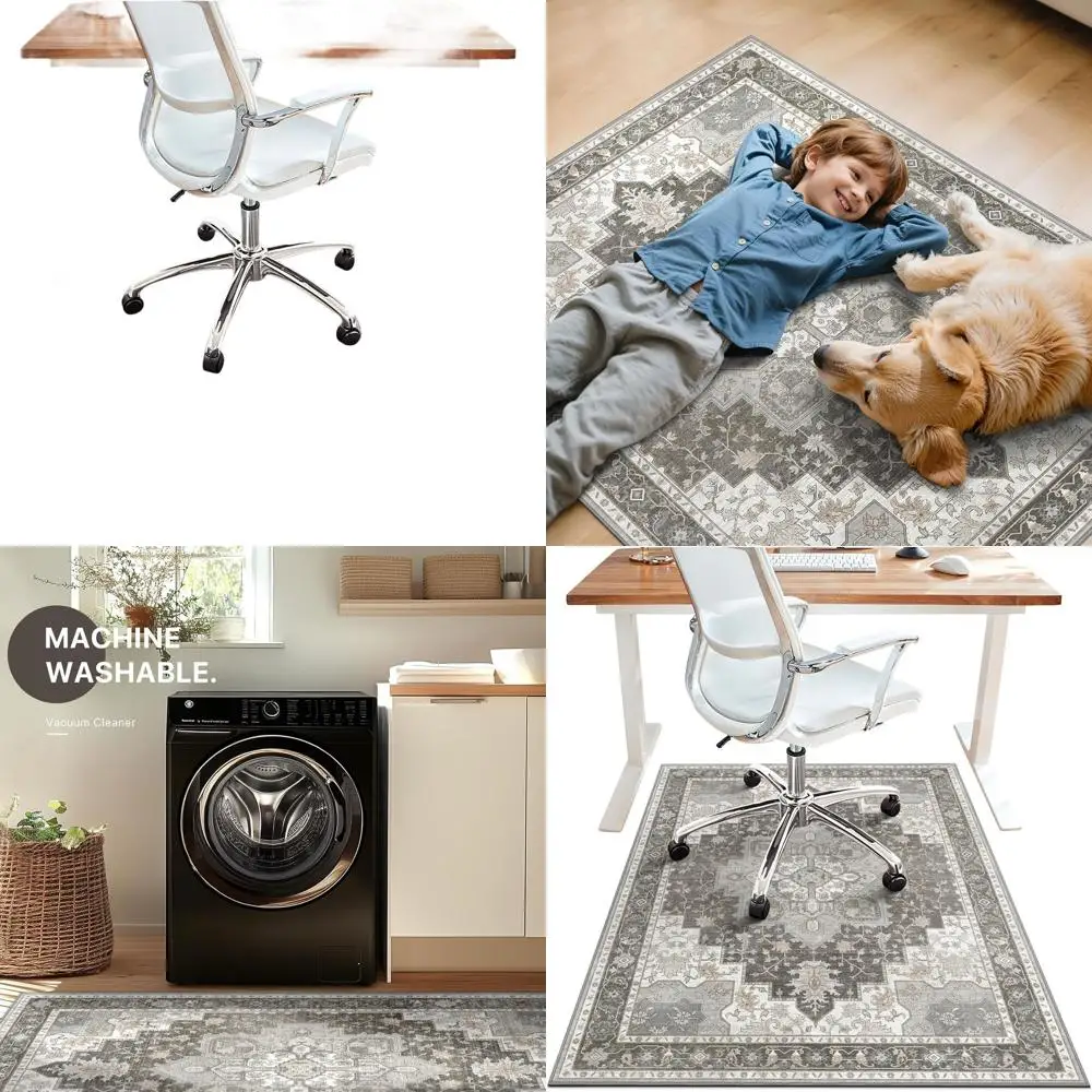 

Коврик для стула из твердой древесины, защитный ковер для офиса 48x72, коврик для компьютерного стола на колесиках, можно стирать в машине, противоскользящий, толщина 1/5, лужайка