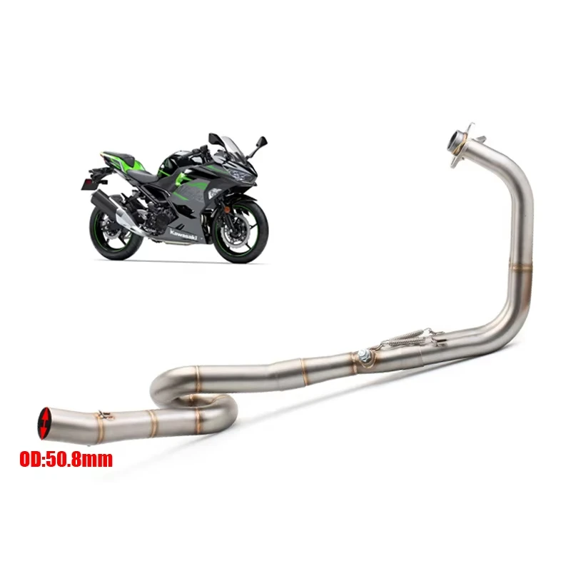 Slip-on Exhaust System Motorcycle For Kawasaki Z400 Ninja 400 2017 - 2022 escapes para moto Header Mid Link Pipe
