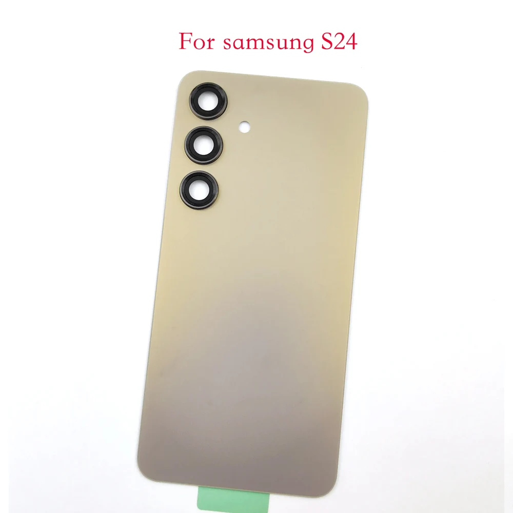 For Samsung Galaxy S24 Glass Battery Cover Hard Back Door S24 5G Rear Lid Case Housing  With Camera Lens Adhesive