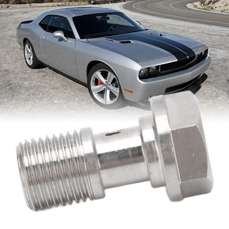 7/16in-24 Banjo Bolt With 1.5mm Restrictor Stainless Steel For Brake Lines Clutch Lines Turbo Oil Feed