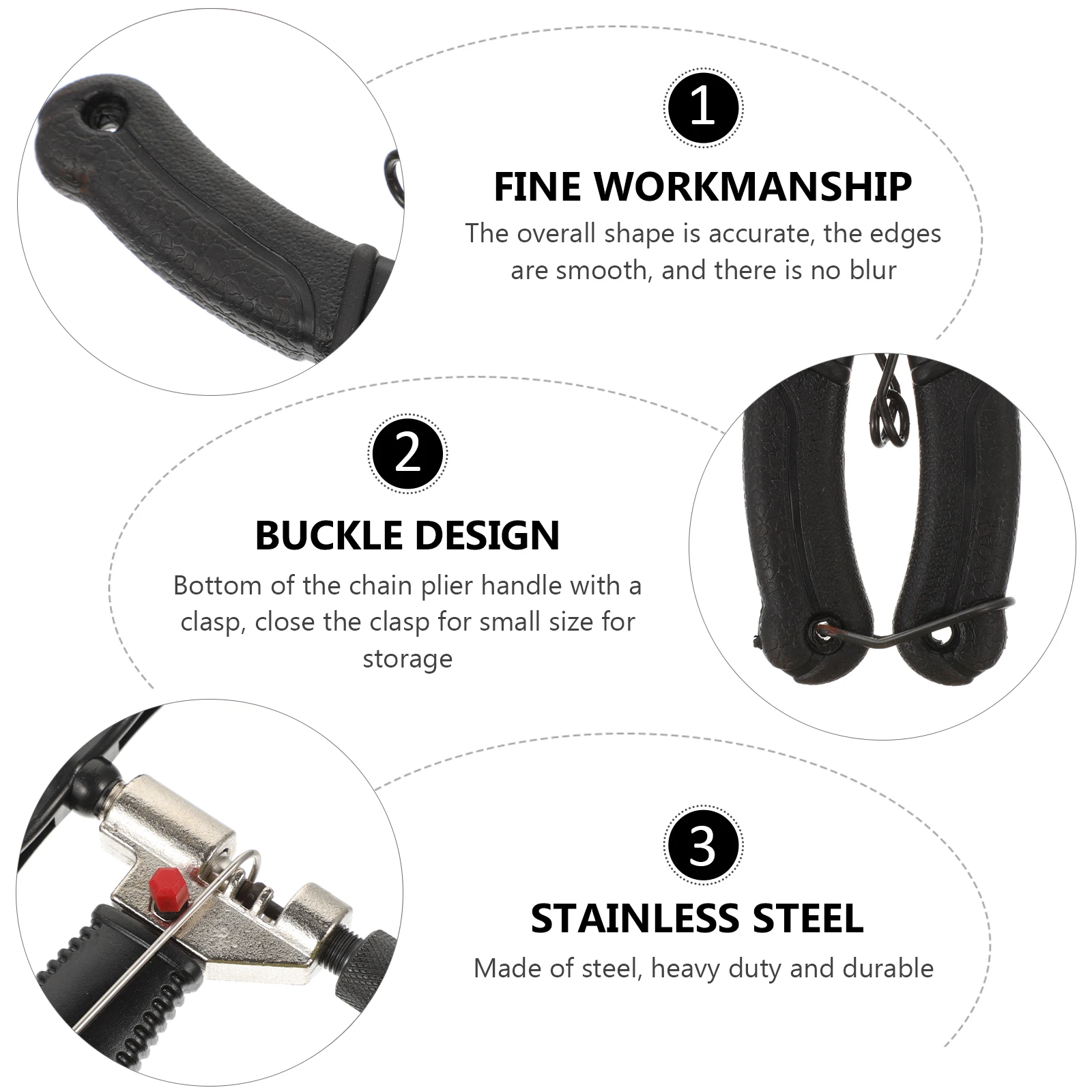 

2 pcs Chain Repair Tool Quick Removal Link Pliers Bike Chains Rivet Extractor Easy Break ABS Stainless Steel