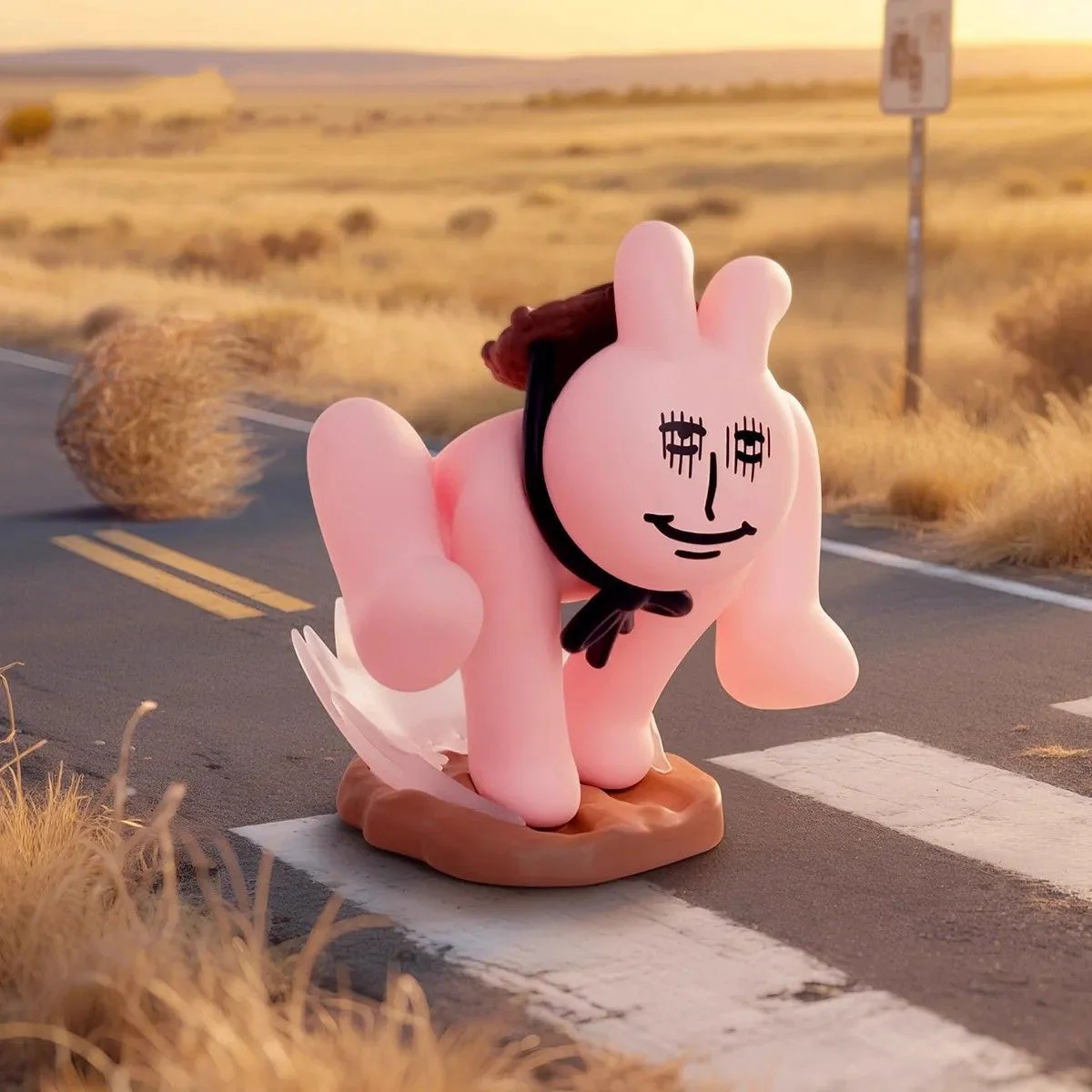 Mein Freund Kaninchen Abstrakte Serie V2 Mini Blind Box 6 cm Rosa Kaninchen Figur Tier Modell Schreibtisch Dekor Halloween geschenk