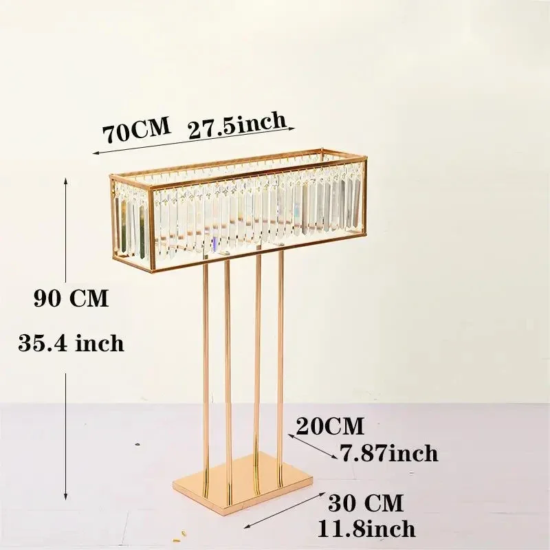 2/5/6/10 pcs Acrylic Flower Rack for Wedding Center, Main Table Decoration, Road Lead, Electroplated Gold, , Party Event,