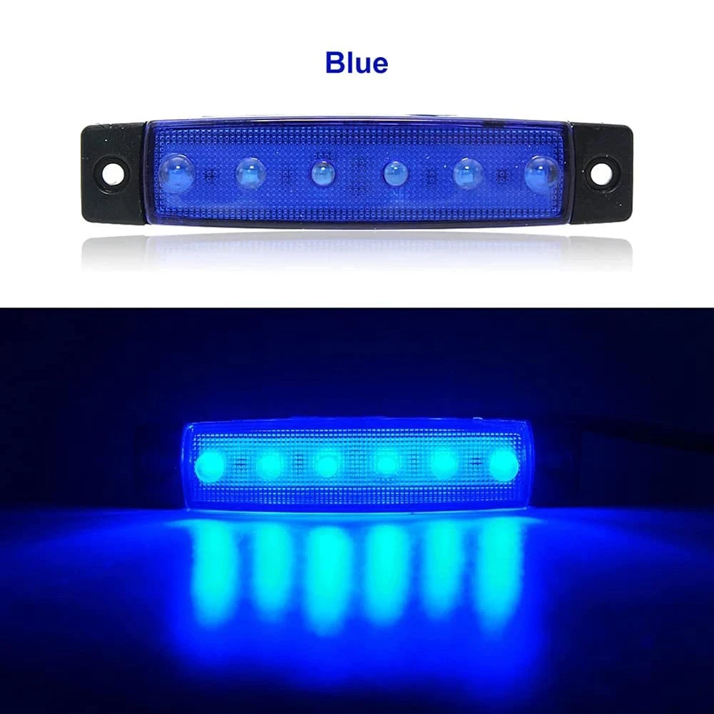 10 Pcs Marine Boat Lights,12V 24V Waterproof Boat Interior Navigation Strip Light Deck Transom Step Cockpit Lighting,E