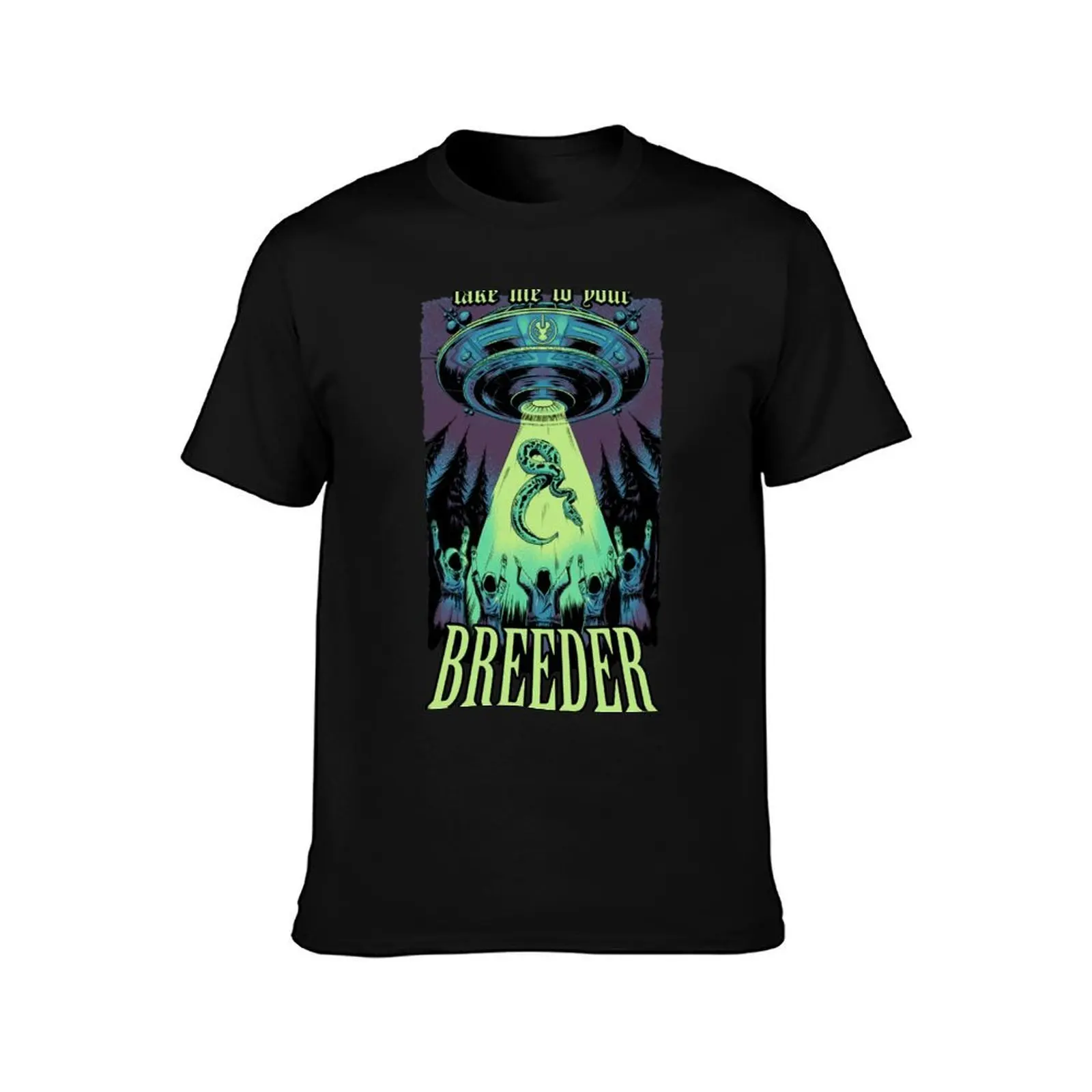 Take Me To Your Breeder T-Shirt, Summer Casual Cotton Tee, Oversized Streetwear Tops, Vintage Graphic Print, Unisex Men Women