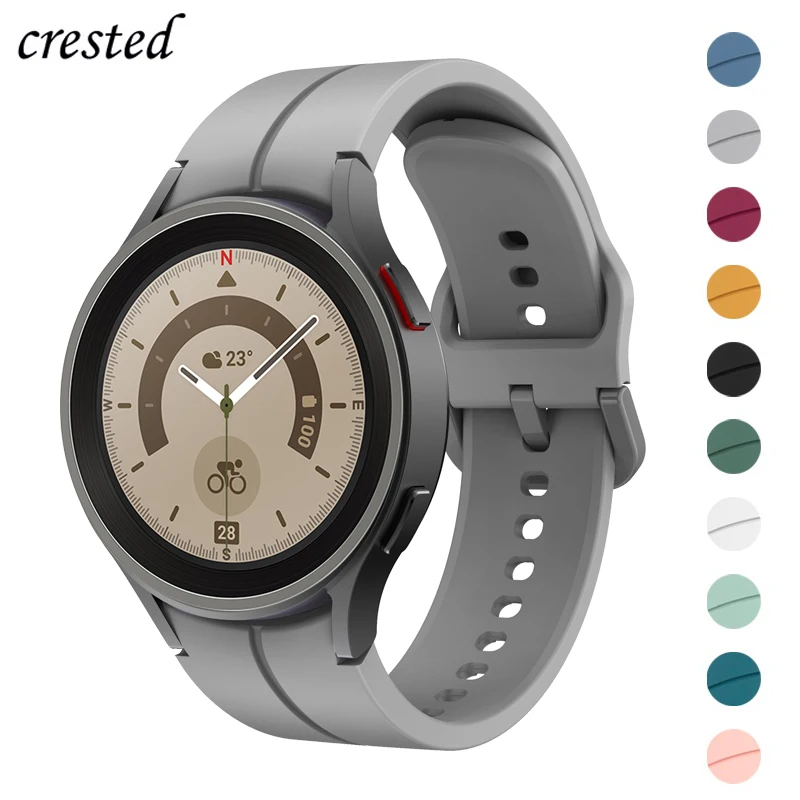 Sport Silicone Strap For Samsung Galaxy Watch 5 pro 45mm/6 4 classic 46mm 42 wristband Bracelet Galaxy Watch 5/4 44mm 40mm band