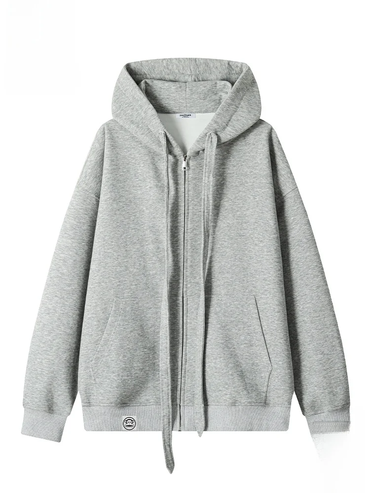 

PaulFrank Loose Fit Hoodie Monkey Design Men's Casual Sweatirt Autumn Open Cardigan Coat Comfortable Cotton Polyester Blend