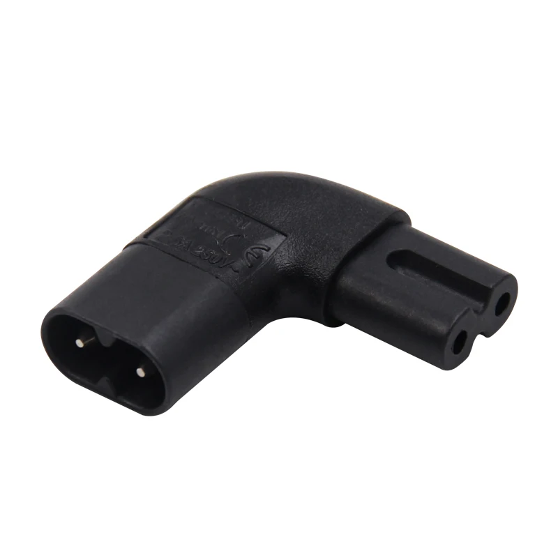 IEC 320 IEC320 iec C7 to C8 90 Degree Left & Right Angled AC Power Adapter Male Female Extension Connector