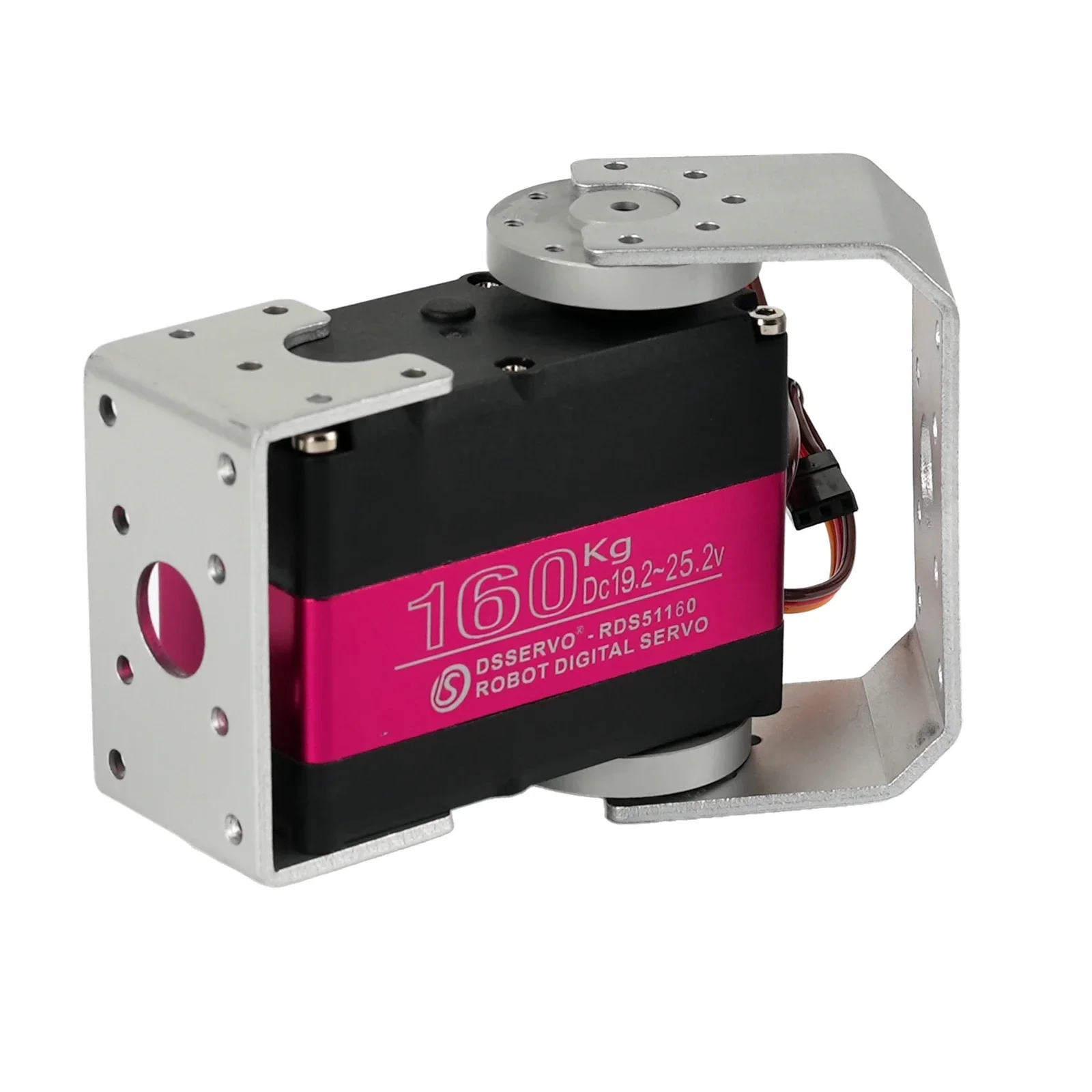 RDS51160 160KG Digital Servo 24V High Torque Dual Axis Waterproof IP66 Metal Gear Servo With U Bracket For RC Robot Parts