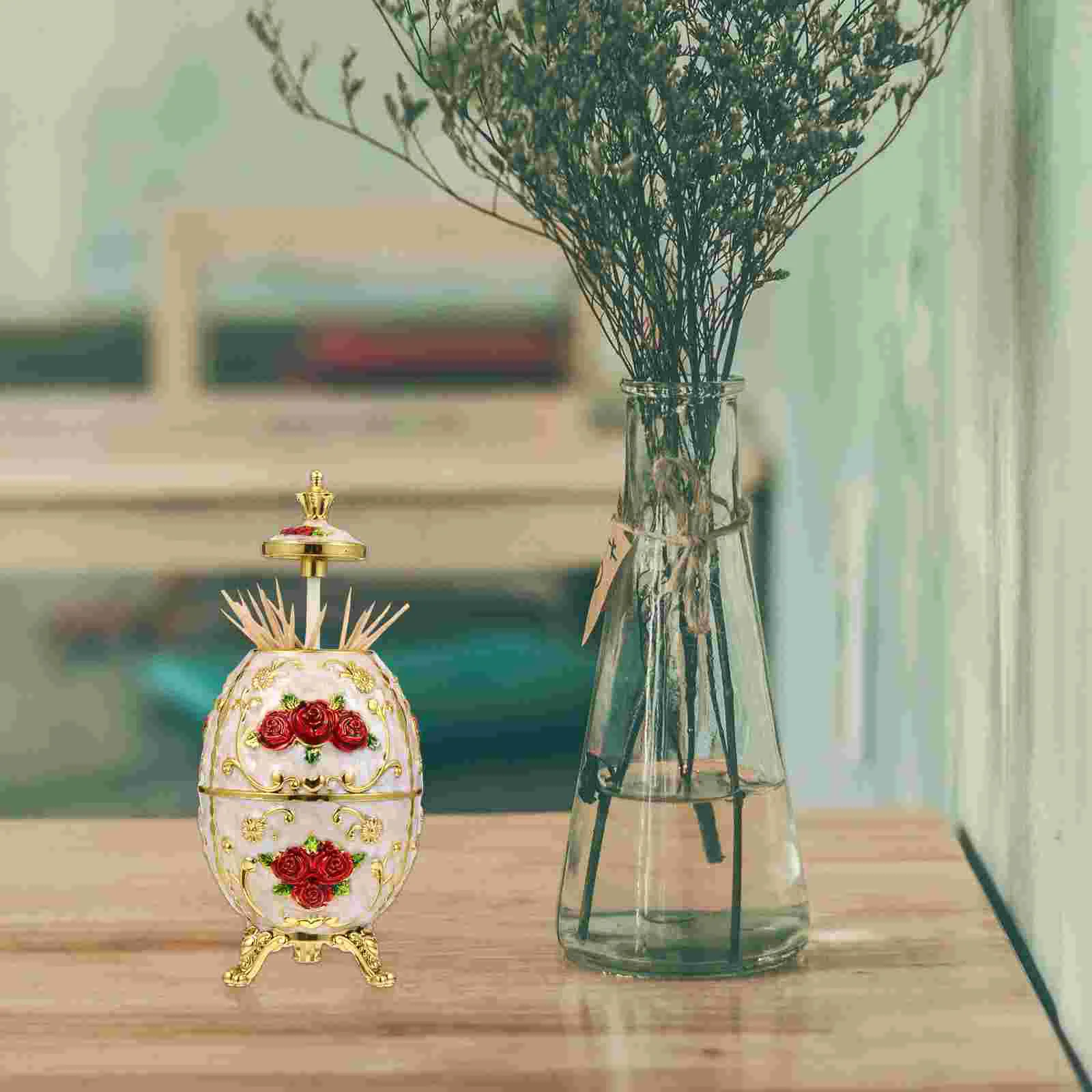 

Automatic Toothpick Holder Case Storage Organizer Container Kitchen Decoration decorative toothpick holder