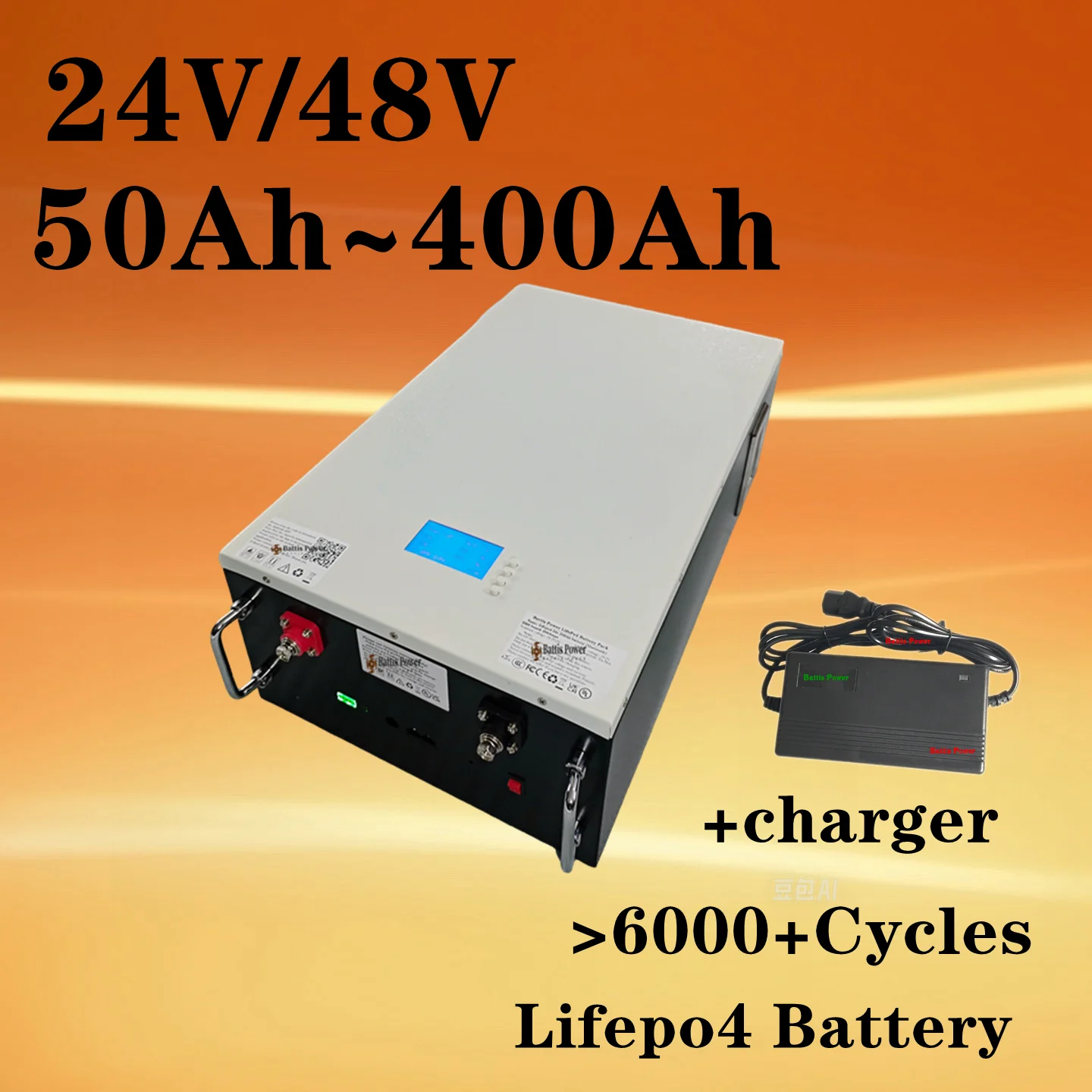 

Teswatts 6000+Cycles 24V 48V 50Ah 100Ah 150Ah 200Ah 300Ah 400Ah Lifepo4 Battery for 5KW 10KW Energy Storage Base Station