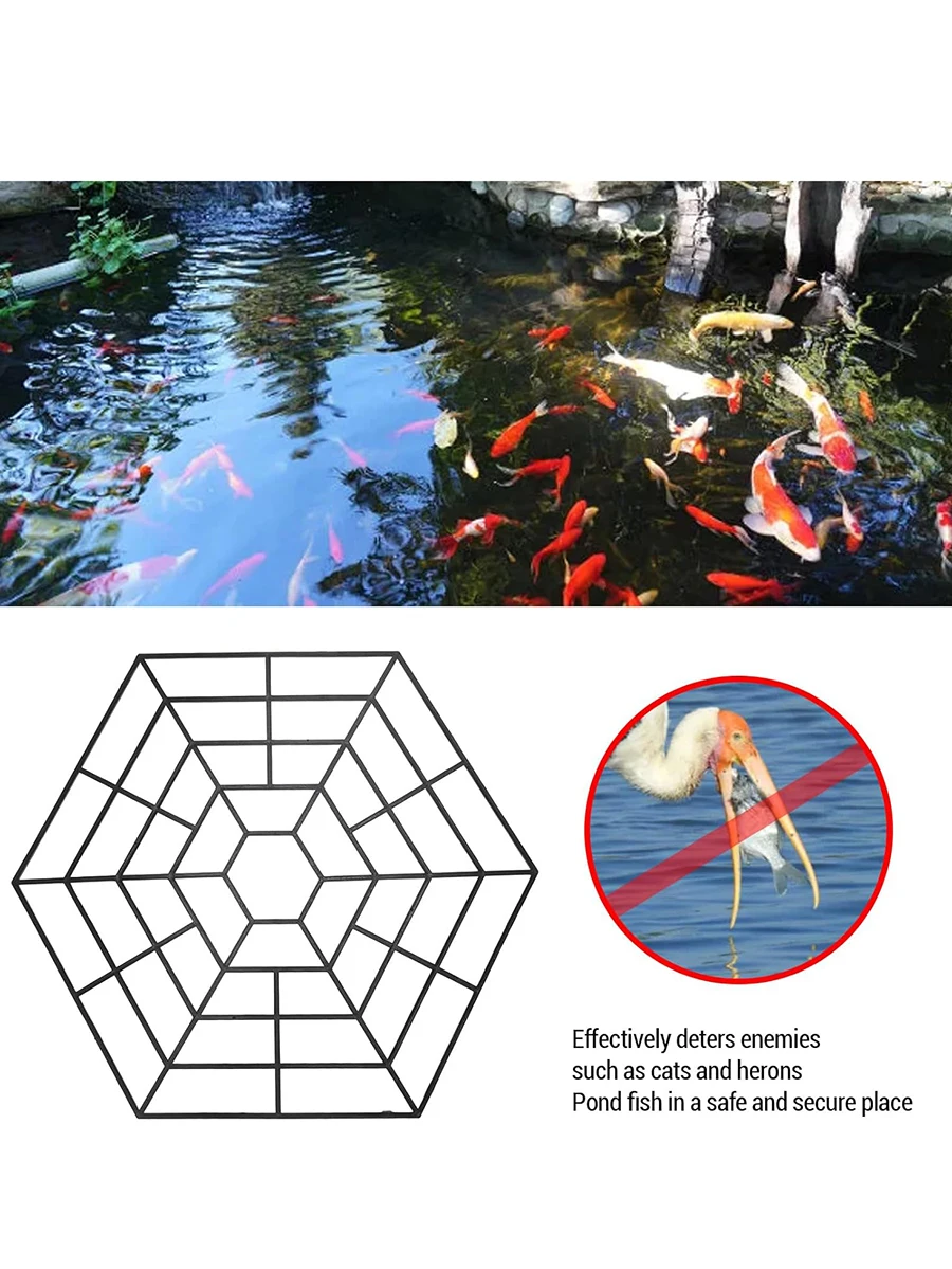 10pcs plastic pond fish protection net cover, suitable for floating pond fish protection net, with 30 locks to avoid crane inter