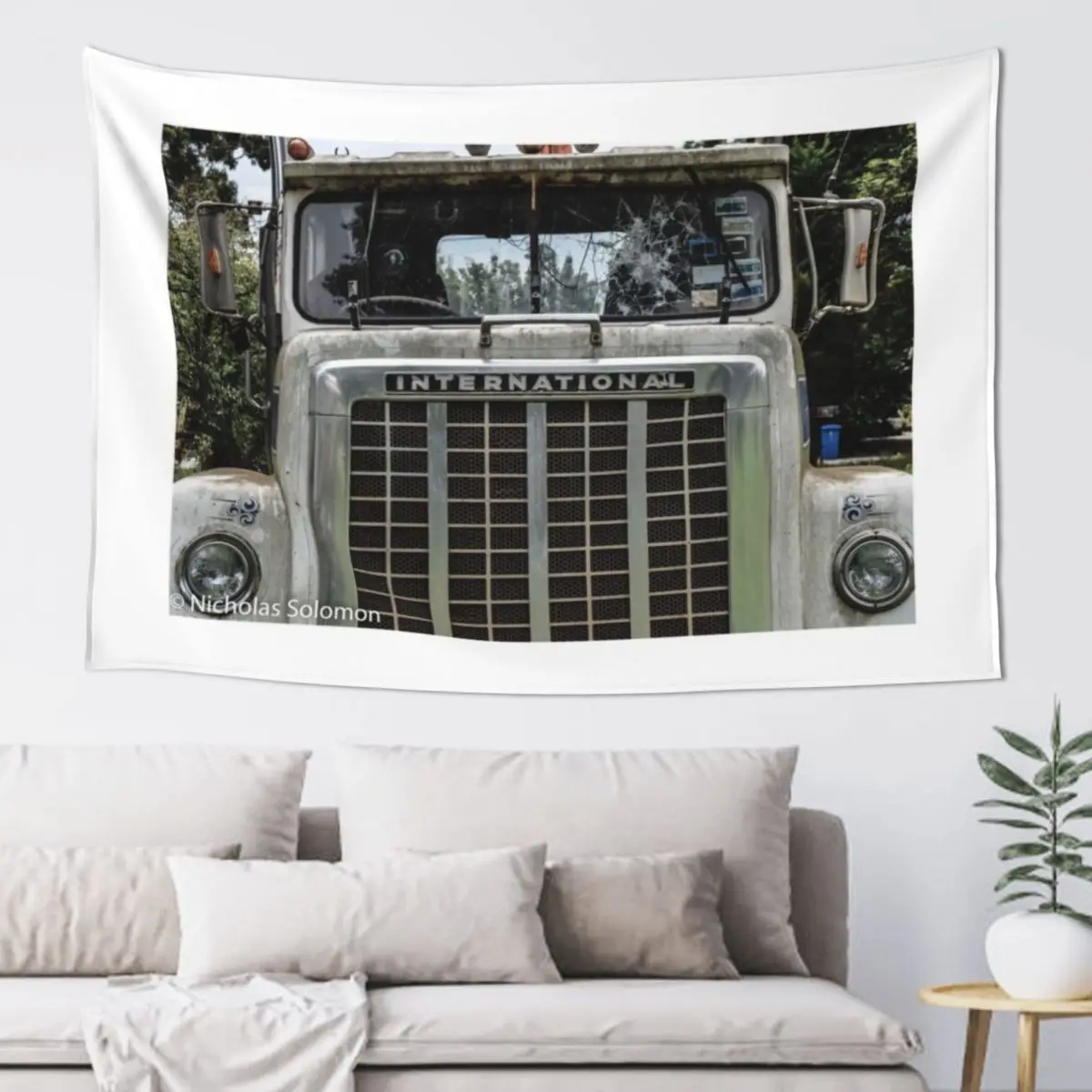 

International Truck Wreck Tapestry Home Decor Accessories Christmas Decoration Tapestry