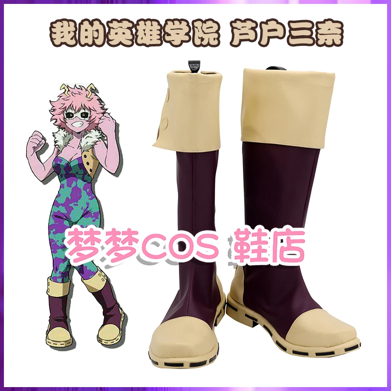 

Anime My Hero Academia Mina Ashido Cosplay Shoes Boots Woman Halloween Carnival Party Boots