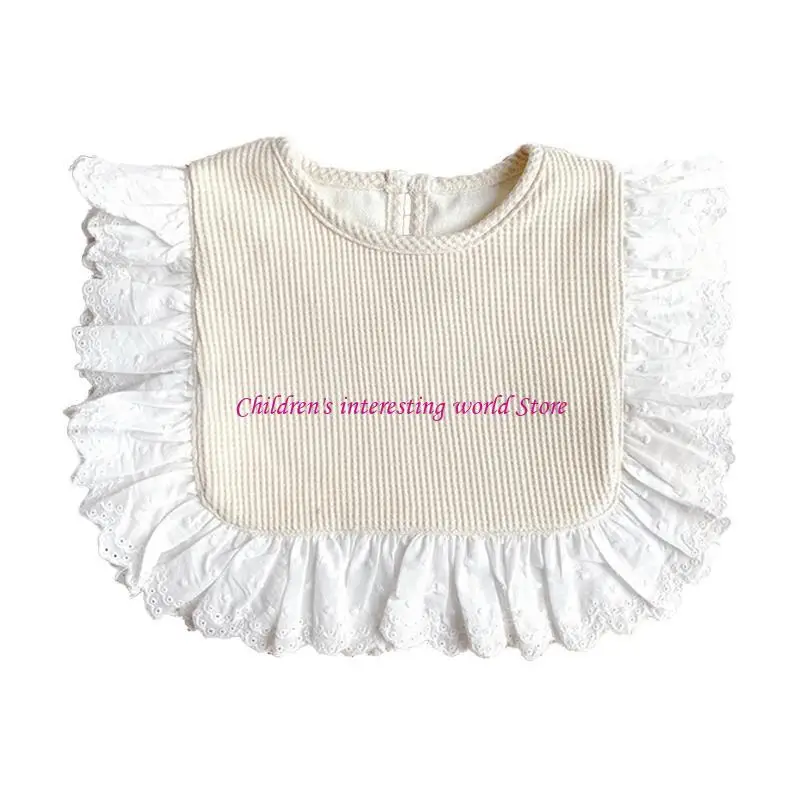 Princess Lace Bib Soft Cotton Saliva Towel Newborn Feeding Burp Cloth Bandana Scarf Bibs Handkerchief for Infants Gift 425F