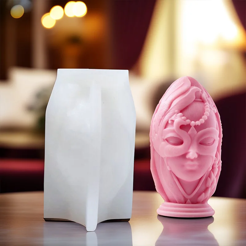 1 piece, personalized small butt candle aromatherapy spherical gypsum ornament series silicone mold