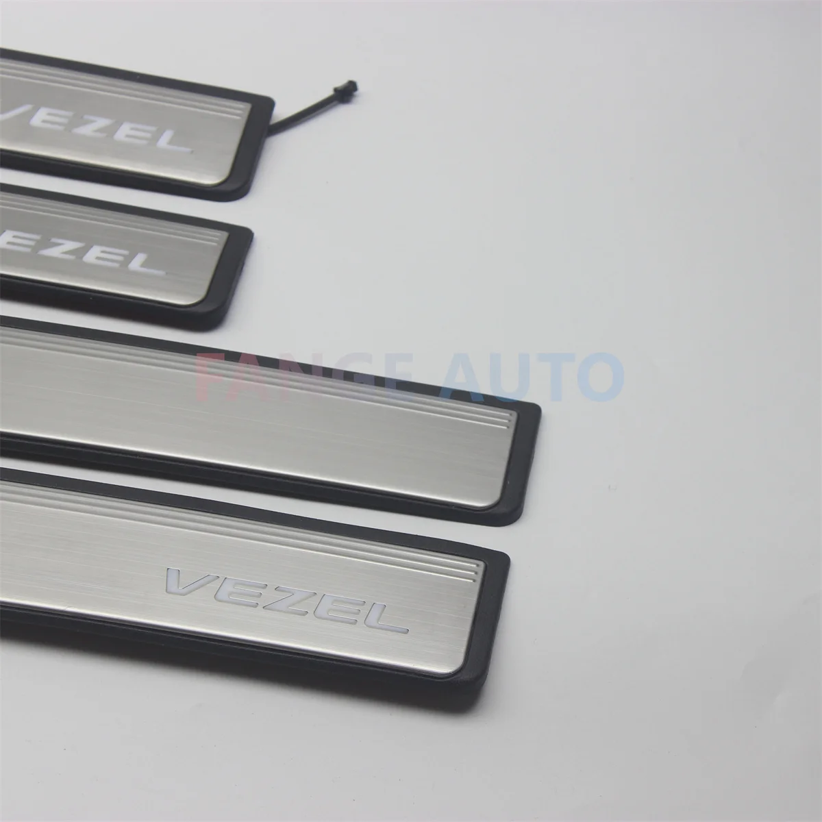 4PCS ABS Stainless Steel Led Door Sill Scuff Plate Auto Pedals Protector Cover For Honda Vezel 2023 2024