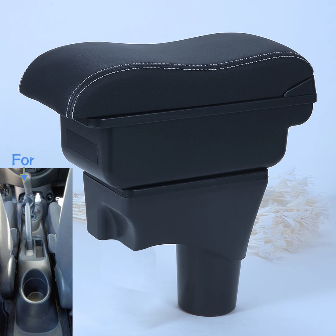 

For Nissan Sunny Armrest Box For Nissan March Micra K13 MK4 IV Car Armrest Auto Storage Box Arm Bracing Height Interior Details