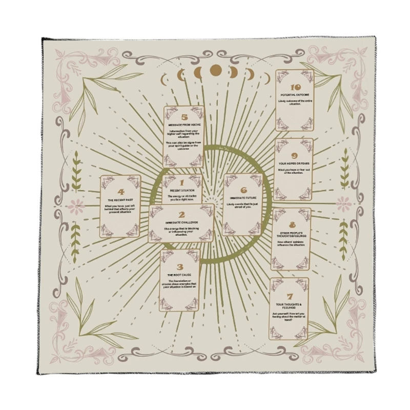 

652F Altars Cloth Divinations Cards Table Cloth Tapestry Reading Card Tarots Card Tablecloth Altars Cloth Easy to Use