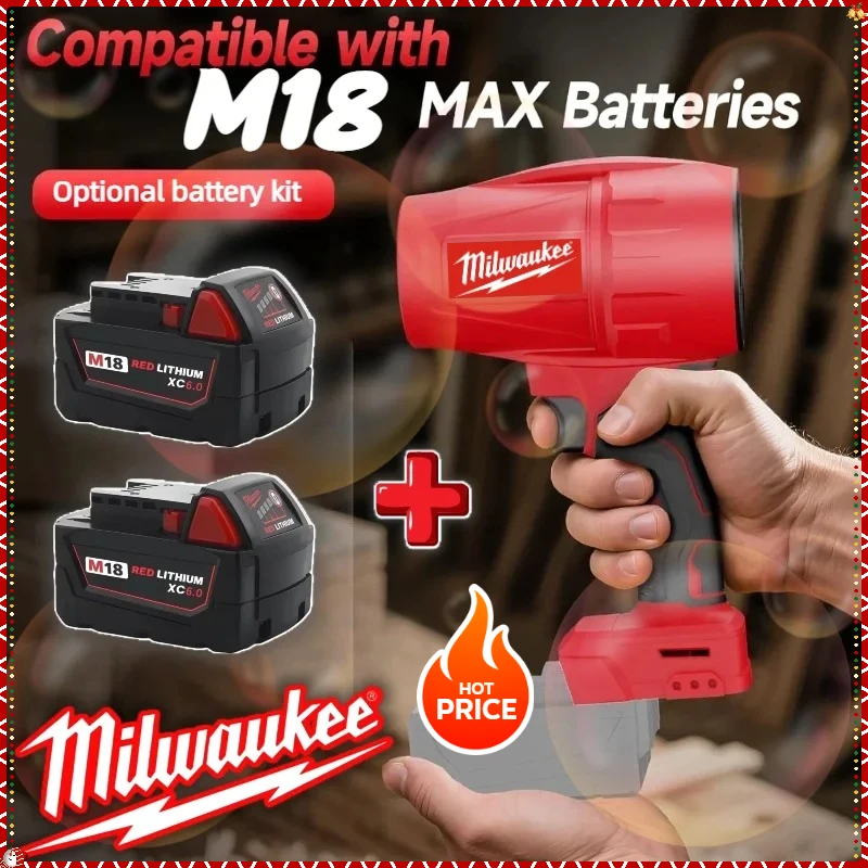 

Milwaukee 30,000 RPM Jet Fan with Brushless Motor Cordless Leaf with Battery Handheld Air Blower for Car Drying Lawn Care