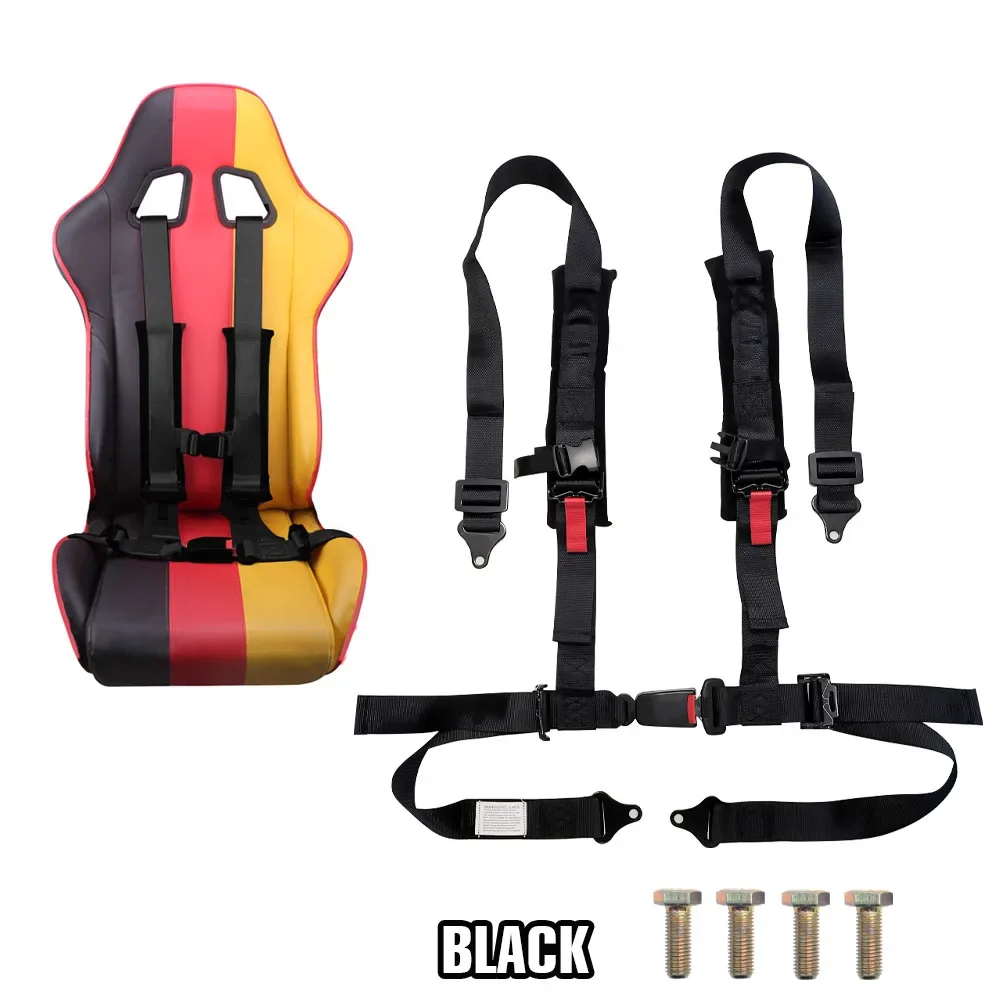 2 inch Universal 4 Point Bolt Mounting Racing Seat Belt Sety Harness High Grade Strap Nylon Belts