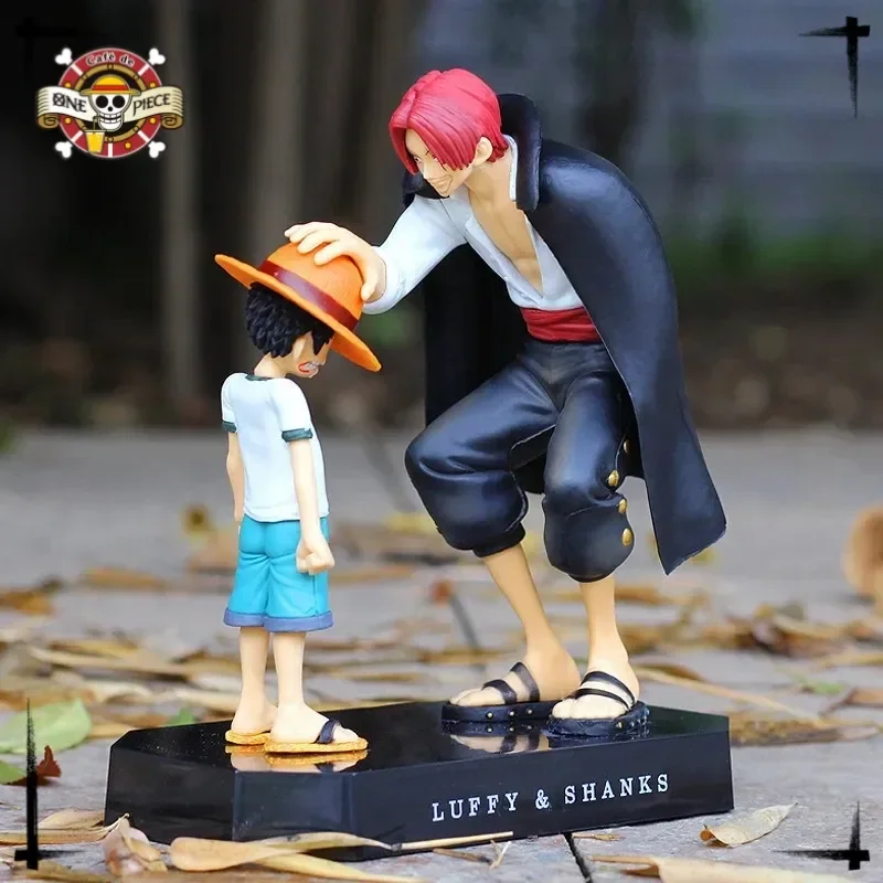 Figura de Anime de One Piece, sombrero de paja de cuatro emperadores, Luffy, periférico, decoración de colección, modelo hecho a mano, regalo de Navidad, 18cm