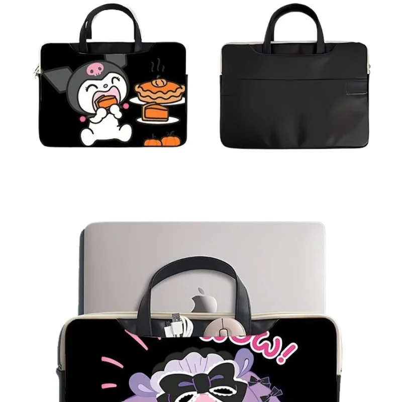 

Аниме Kuromi Stitch Сумка для ноутбука Модная повседневная сумка для 12, 13, 14, 15, 16 дюймов Macbook Air Pro Apple Dell Портфель Сумка на плечо