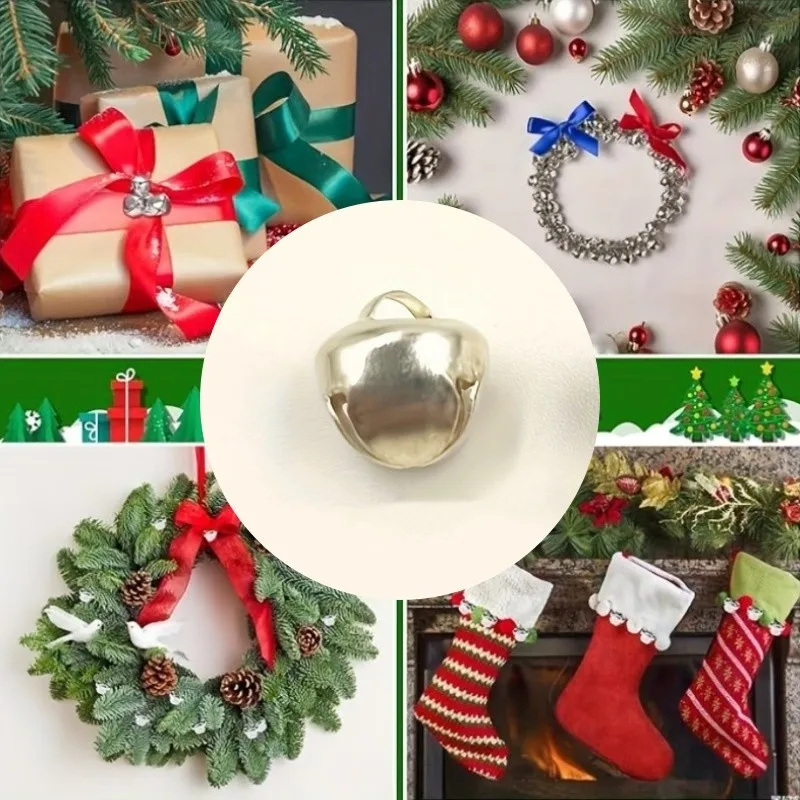 Cross Shape Design 15mm Jingle Bell Charms 65 pcs, perfect for Home Hanging Ornament, Metal Alloy Material, Gold