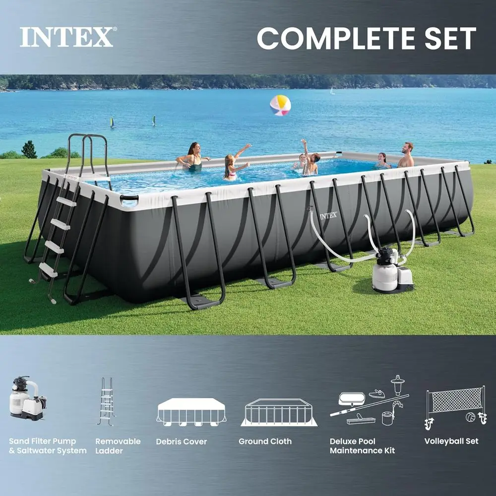 

26367EH Ultra XTR 24t x 12t x 52in Above Ground Swimming Pool Set with Sand ilter Pump and Deluxe Automatic Vacuum Cleaner