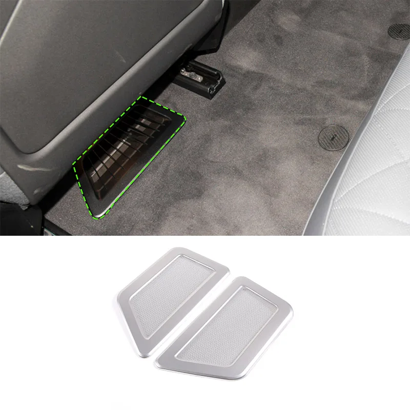 For BMW ix 40 50 M60 2022 2023 2024 Stainless Steel Silver Car Rear Air Vent Conditioner Outlet Dust Cover Interior Accessories