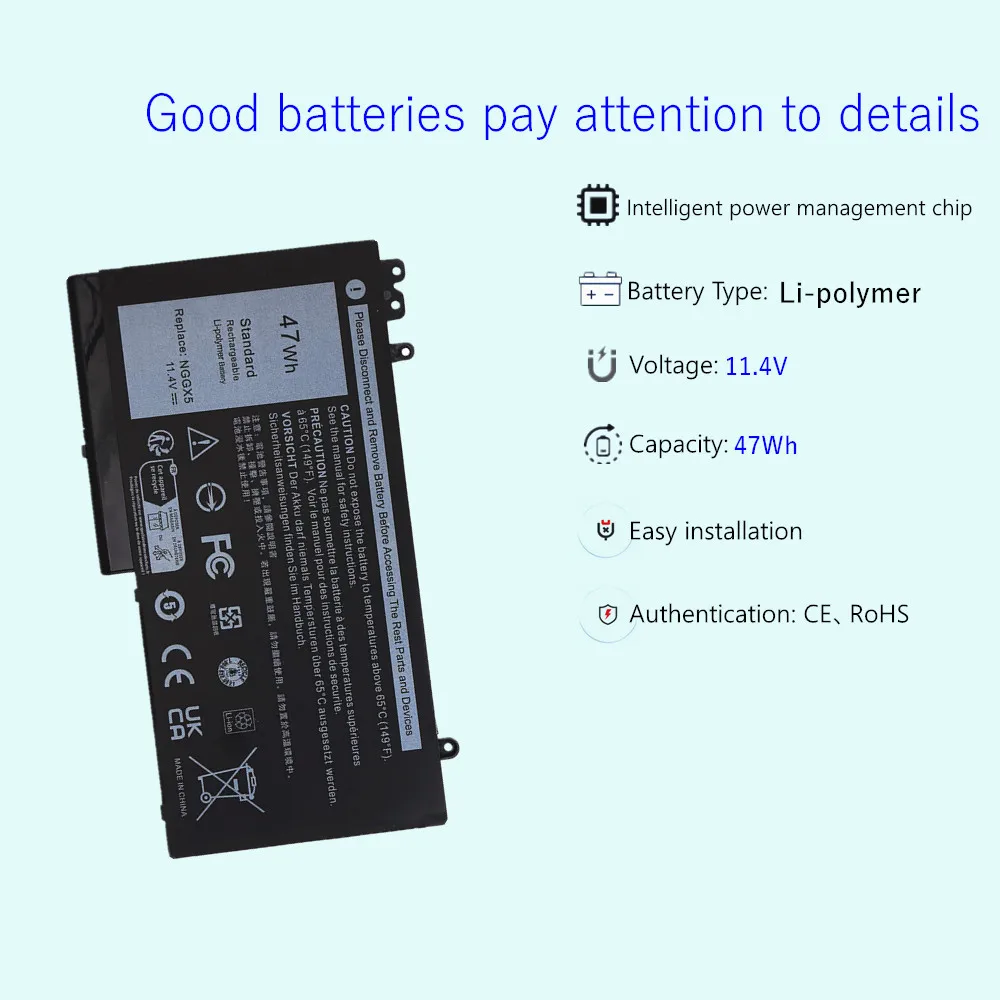 NGGX5 Laptop Battery For Dell Latitude E5470 E5570 for Precision 3510 JY8D6 0JY8D6 954DF 451-BBUN 451-BBUJ RDRH9