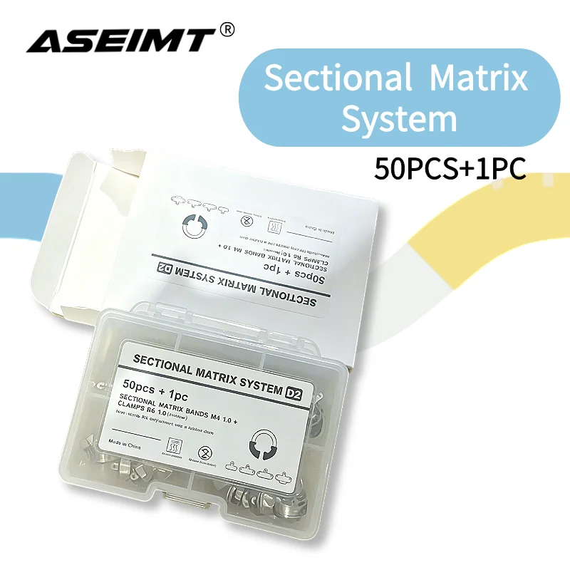 

1Set Dental Restoration Sectional Contoured Matrix System Metal Matrix Bands & NiTi Clamping Ring Dentist Tools